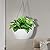 WSMKSZ 10/13inch Large Hanging Planters for Outdoor Indoor Plants with Drainage Holes and Chain, 2 Pack Round Hanging Flower Pots for Garden Home Porch Decor