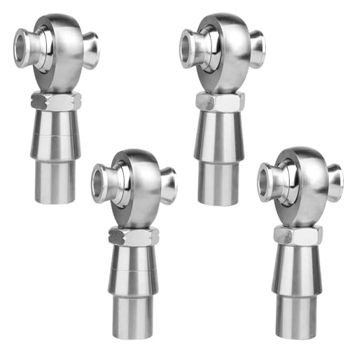 2 Pairs 3/4 Heim Joints Rod End Kit 0.750 Chromoly Panhard Kit RH/LH Thread with Tube Adapter & Jam Nut for Steering Suspension & Traction Bars