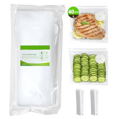 Image of Vacuum Sealer for Food,40 Reusable Vacuum Sealer Bag for Food, Large Vacuum Storage Bags, Compatible With Many Vacuum Sealers