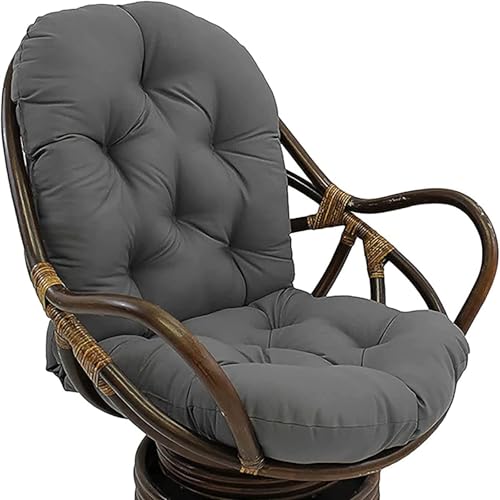 DONGSHUAI Cojín para Silla Mecedora De 120 X 60 Cm, Lavable Y Resistente A Los Rayos UV, para Silla Mecedora Reclinable, Silla De Ratán, Cojín para Asiento De Jardín, Sofá, Tapete De Tatami,Gris