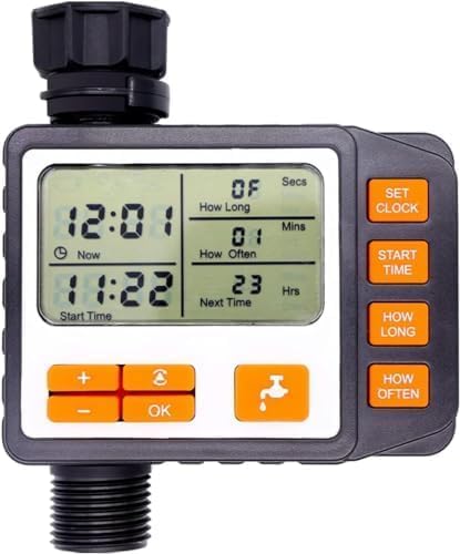 MVM Enterprise Water Timer for Garden Hose Drip Irrigation Timer for Garden Farm Irrigation Water Timer with Rainy Sensor Irrigation Water Timer with LCD Backlight Drip Irrigation Digital
