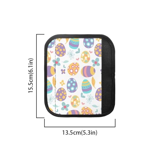 Image of Dreaweet Easter Egg Pattern Refrigerator Door Handle Covers Set of 4 Washable Fridge Cover Kitchen Appliance Protector for Oven Dishwashers Microwave,Easter Kitchen Home Decor