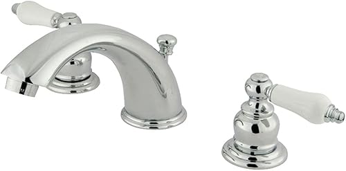 Miniatura 6 de Kingston Brass KB978B - Grifo victoriano de baño amplio, centro ajustable de 8 pulgadas, níquel cepillado