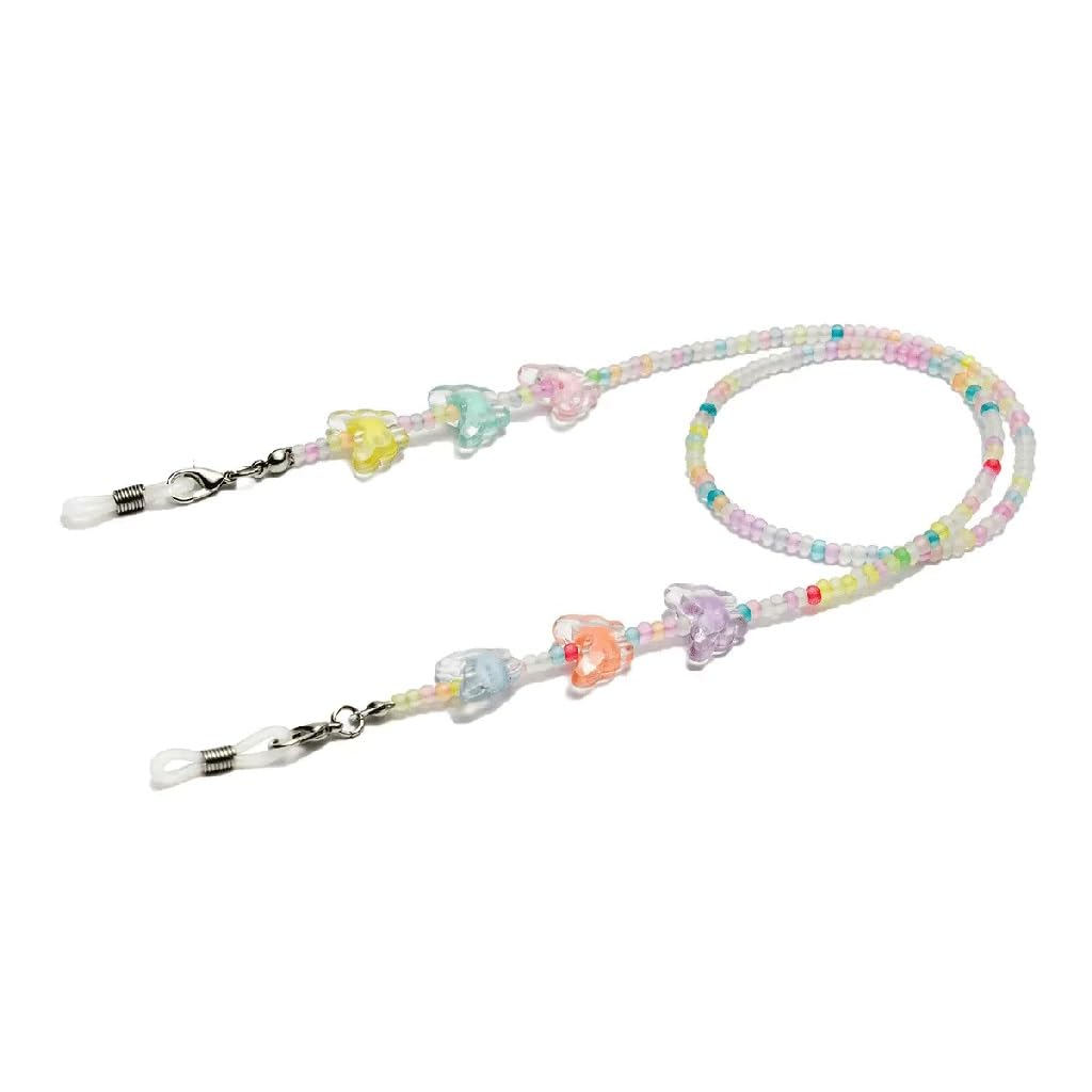 Cadena de Gafas for Colgar en el Cuello, Gafas Transparentes, Cuerda acrílica, Cadena Colgante for Mujer(3-Pack)
