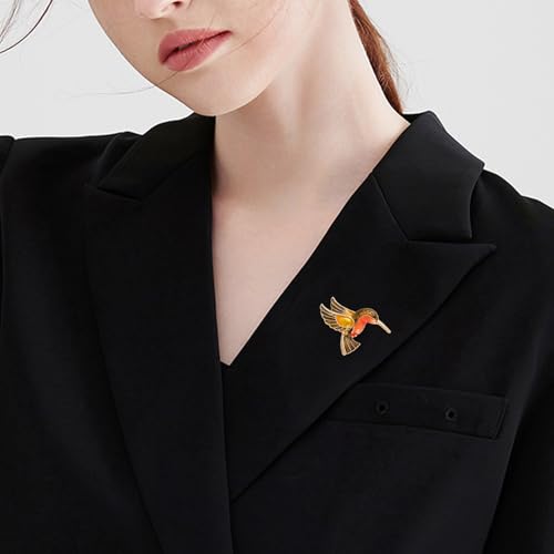 Image of Enamel Bird Brooch for Women Rhinestones Owl /Hummingbird /Eagle /Toucan Lapel Pin Cute Bird Brooches Jewelry Gifts for Mom Wife