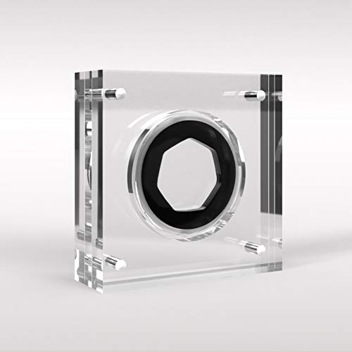 Pre 1998 Large 50p Coin, Silver Proof Style Perspex Coin Display