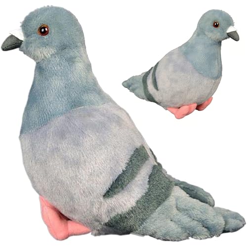 Yiougupiom Pigeon Cuddly Pigeon Soft Toy 20cm Realistic Stuffed Animal Plush Cute Soft Lifelike Toy Simulation Home Decoration birthday Gift (gray)