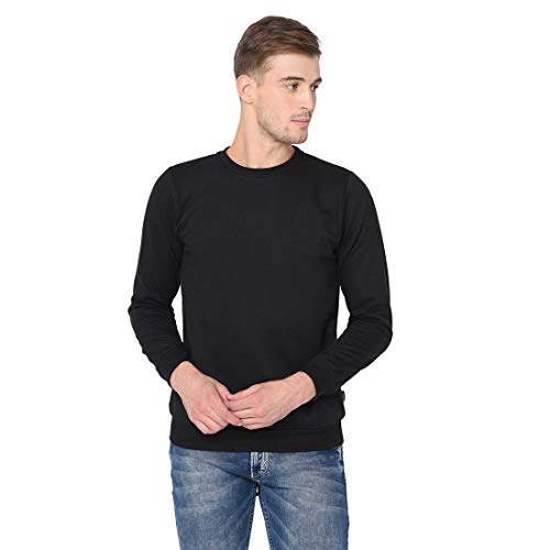 Image of Rigo Fleece Printed Round Neck Sweatshirt for Men | Full Sleeves Sweatshirt for Men | Casual Wear & Stylish Sweatshirts for Men