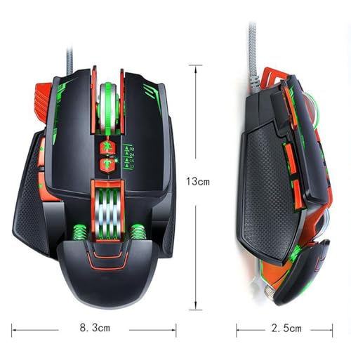 Ratón mecánico V9          con retroiluminación elegante y chasis de aluminio resistente 2