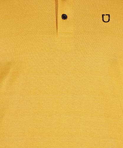 Image of Urbano Fashion Men's Solid Henley Neck Slim Fit Full Sleeve Cotton T-Shirt