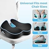 POOTACK Seat Cushions, Comfort Memory Foam Office Chair Cushion, Supportive Desk Chair Cushions Seat Pad for Office Chair/Car Seat/Gaming Chairs/Wheelchair, Large & Non-Slip - Image 5