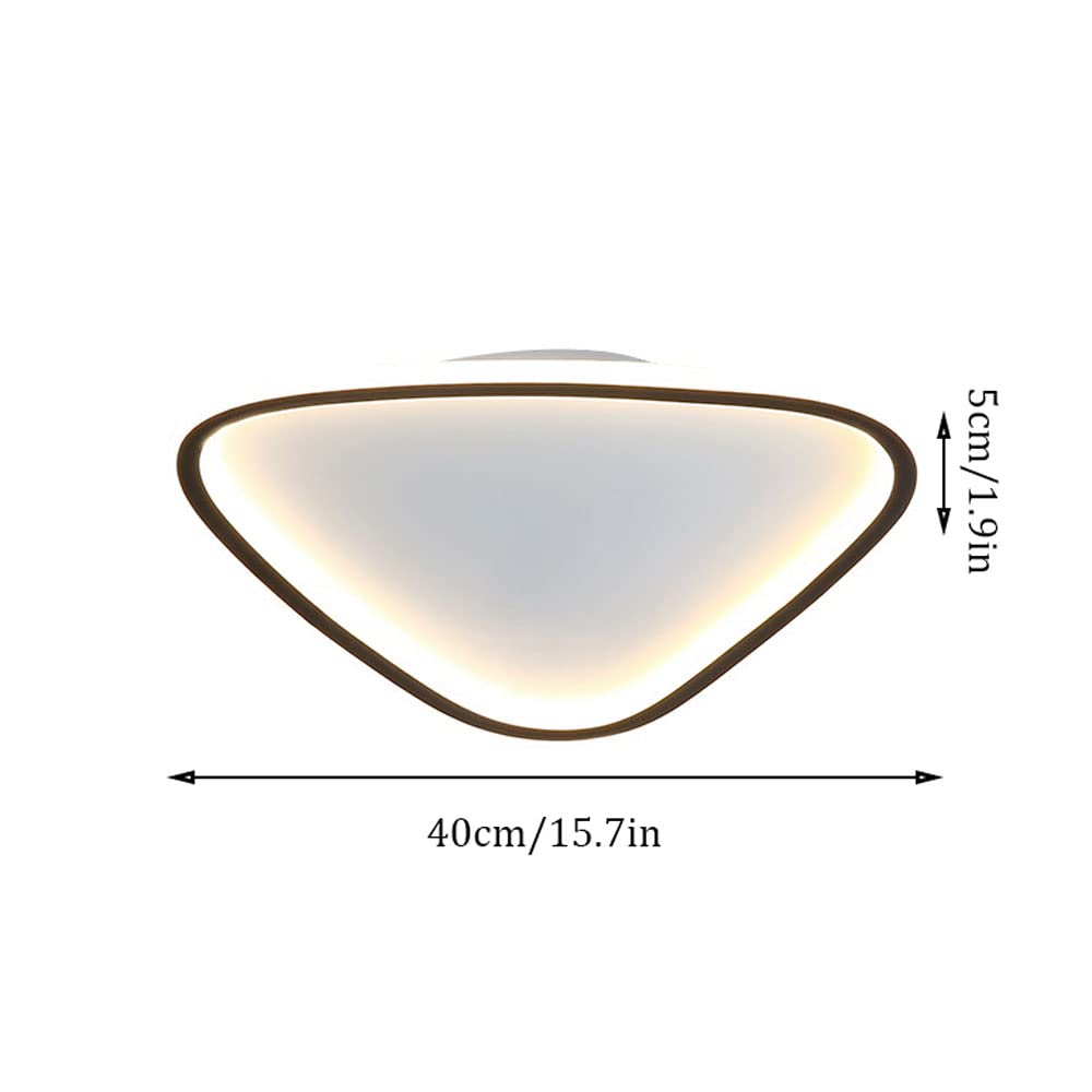 Lampy wiszące, oprawa sufitowa LED do montażu podtynkowego, kreatywna lampa metalowa do modelowania trójkątów, trójkolorowe przyciemnianie, lampy dekoracyjne do korytarza do sypialni (40 cm) LWX