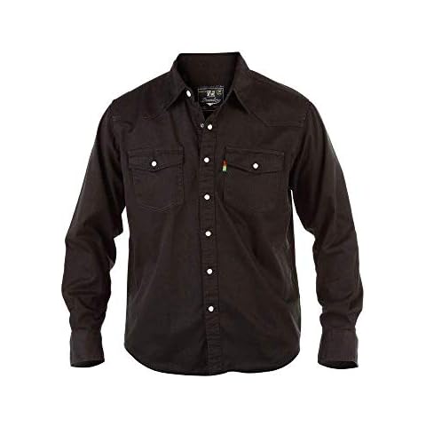 Men's Black Cotton Denim Shirt from Duke London Cover