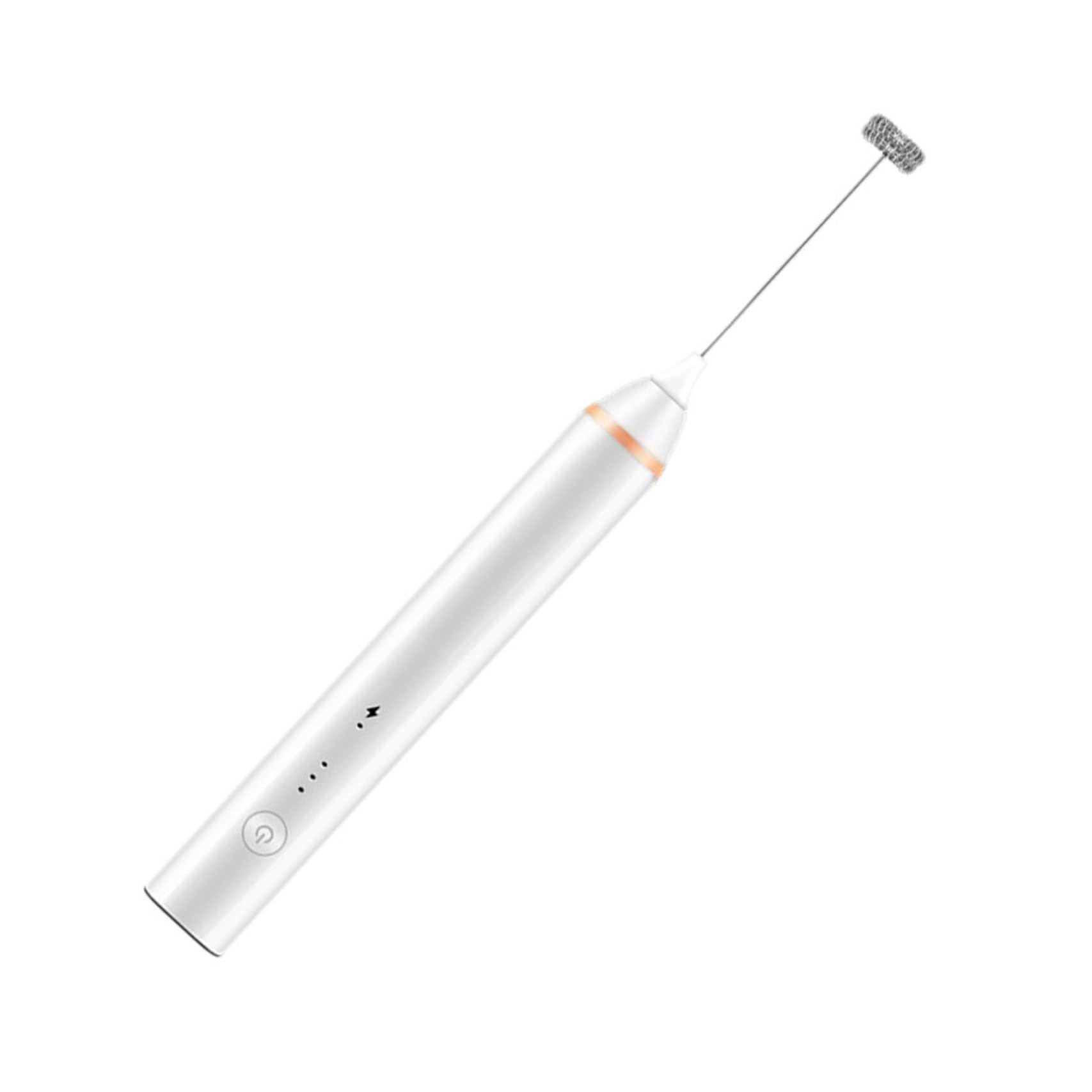 Elektrischer Milchaufschäumer USB 3-stufig Verstellbar Weiß