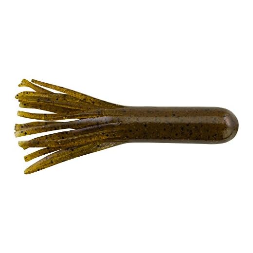 Berkley PowerBait Power Tube, 3 1/2in | 9cm, Soft Bait - 3 1/2in | 9cm, Green Pumpkin