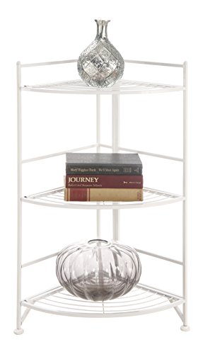 Convenience Concepts Designs2Go Corner Plant Stand In White Metal Frame Finish #TOP1