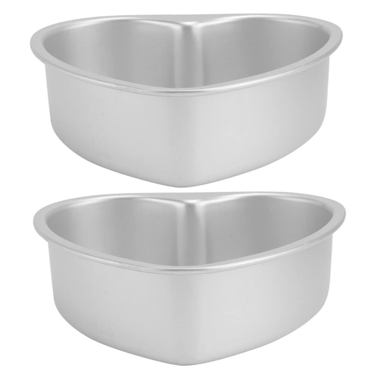 Mikikit Lot de 2 Moules à Gâteau de Cœur Moules à Cheesecake en Aluminium Anti-Adhésifs pour Pâtisserie Réutilisables et Faciles à Démouler pour Anniversaires et Événements