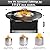 Wanchao 40 in Fire Pit Surround Tabletop for Solo Stove Bonfire and Ranger Wood Burning, Powder-Coated Steel Tabletop for Solo Stove Bonfire Accessories, 24 in Inner, Fits Most Wood Burning Fire Pit.