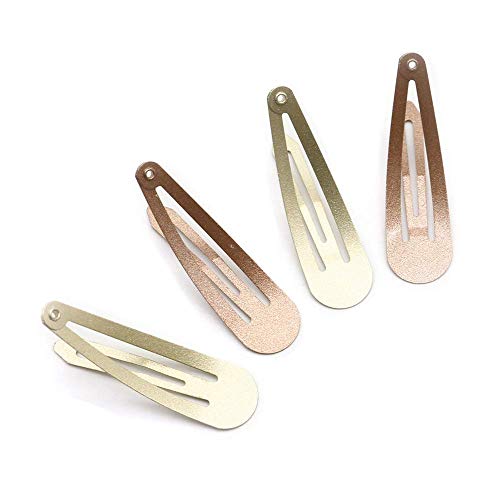Dofash 5Cm/2In Metal Snap Hair Clips For Women Hair Barrettes Hair Grips Hair Accessories Girls Hair Clips 12 Count/Caramel Blonde #TOP2