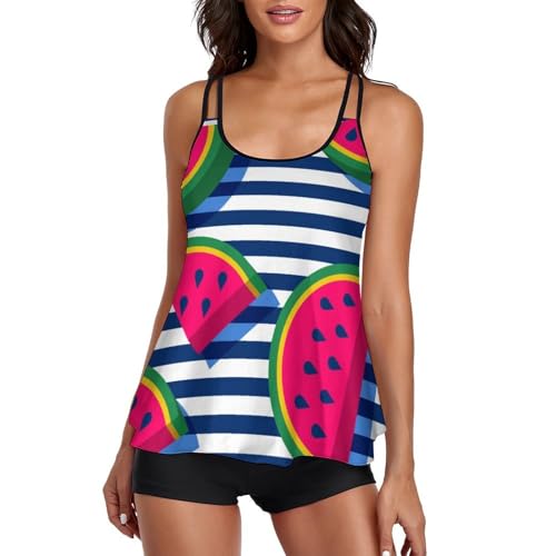 Bikini avec short de garçon pastèque pour un maintien optimal