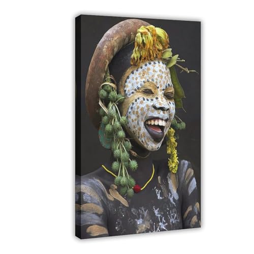 Toile portrait tribal africain pour une ambiance de bureau inspirante