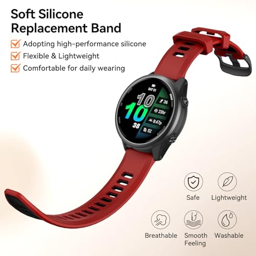 Correa de silicona 22 mm para Garmin Forerunner miniatura 4