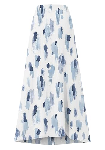 MAYRAIN Women Casual Cotton Linen Maxi Beach Skirts Ruffled Button Front Long Skirts Lightweight A Line Skirt2