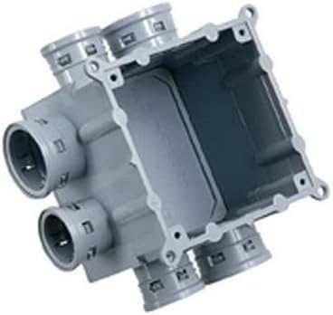 IPEX SSBH-15 PVC Shallow Square Slab Box with Molded Connector (8) 3/4 Inch Hub Kwikon