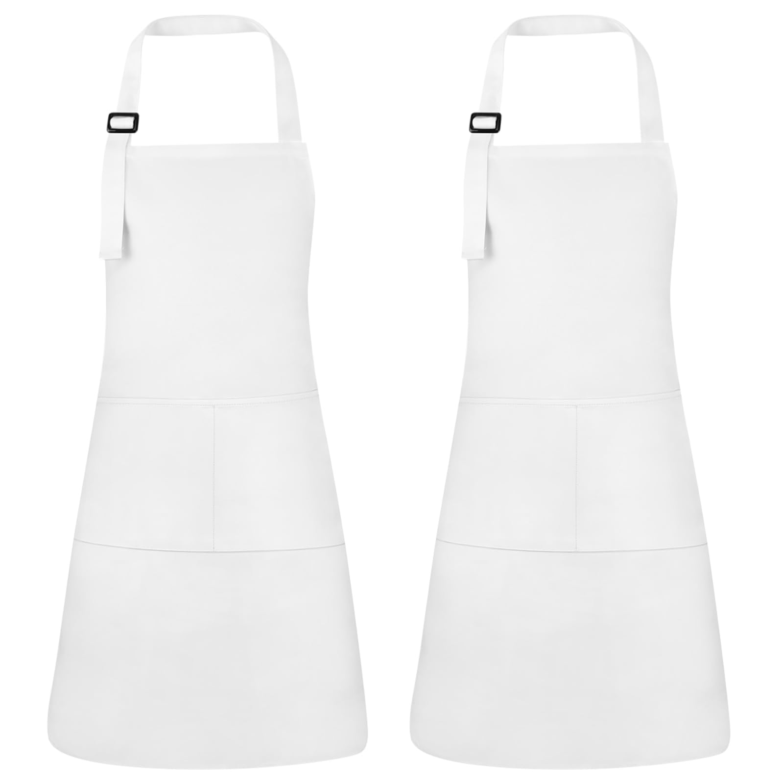 Livdouyu Delantal de cocina para niños, 2 unidades, delantal ajustable, delantal para niños, blanco, delantal de cocina, delantal para barbacoa, para niños de 4 a 12 años, delantal infantil con