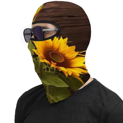 Pasamontaña térmico para hombre y mujer con estampado de girasol, máscara facial para esquí, motocicleta y clima frío miniatura 4