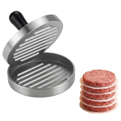 YIPFEN 1 Pièce Presse Burger, Presse Steak Haché, Presse à Hamburger en Fonte d'aluminium pour de délicieux Hamburgers, galettes, Hamburger Moule à Viand, BBQ,...