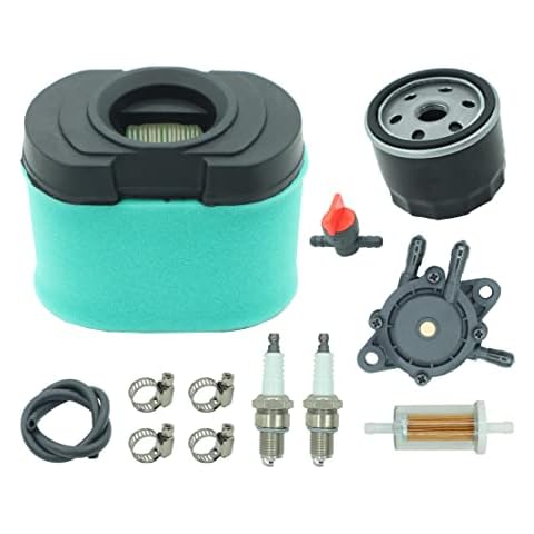 DABAZUALY 792105 Air Filter with 492932 Oil Filter Compatible with BS 407777 40G777 407777 445667 445877 Engine, for JD LA165 D160 MIU11515 GY21057 Lawn Mower air filter tune up kit Cover