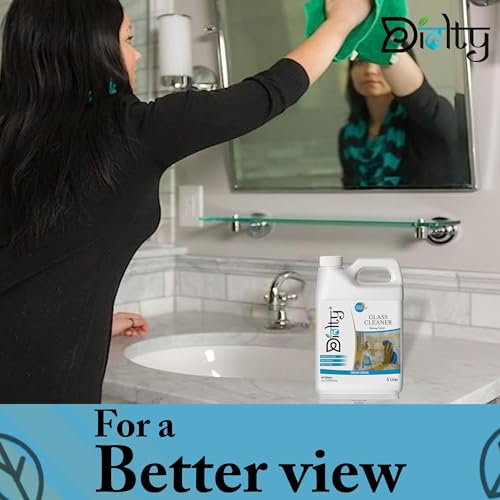 Image of Glass Cleaner liquid, Windows & Mirrors cleaner, Glass Cleaner with ultra-shine Formula, Remove finger marks - 5 Litre (Lemon)