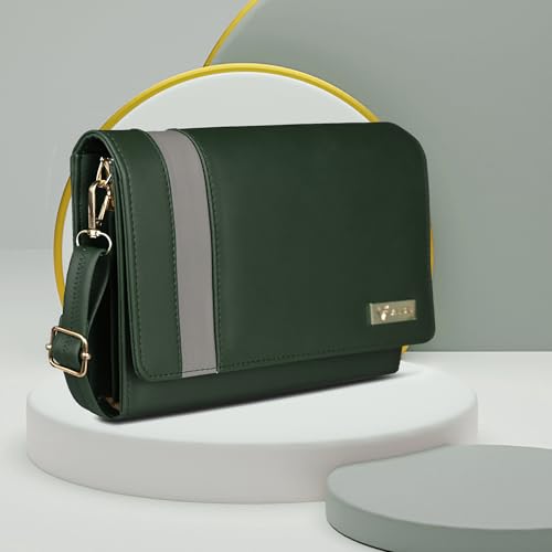 Image of ALSU Women's trendy Sling Bag | handbag | purse | crossbody bag| deattachable straps | adjustable straps |card slots side bag| phone pocket