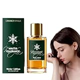 Parfum cannelle et vanille Winter Edition : ce parfum pour femme séduit par ses notes chaudes et douces de cannelle et de vanille – parfait pour la saison froide pour créer une atmosphère chaleureuse et accueillante. Son design élégant jaune doré avec des motifs de flocons de neige argentés fait du parfum un produit de beauté, mais aussi un accessoire tendance ou un joli cadeau.