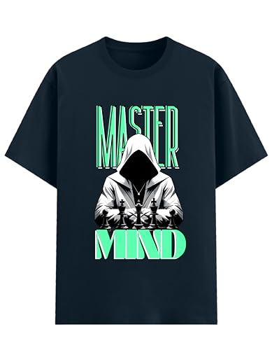 Image of Mastermind Printed T-Shirt for Men | 180 GSM Cotton Blend Men's Tshirt | Regular Fit Half Sleeve Round Neck Printed t-Shirt | Graphic T-Shirt for Men
