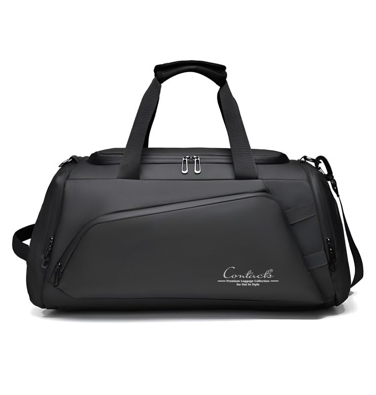 Image of Contacts Multi-Function Gym Pickelball Duffel Bag with Shoulder Straps, Shoe Pocket - Large Capacity, Durable Travel Backpack for Fitness, Sports, Overnight Trips
