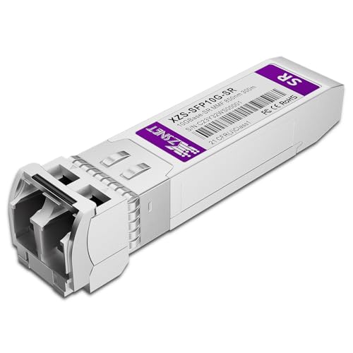 Image of 10GBASE-SR SFP+ Transceiver, 10G SFP+ to LC Multimode Fiber Module Compatible with Cisco SFP-10G-SR, Ubiquiti UniFi UF-MM-10G, Mikrotik S+85DLC03D, Meraki, Netgear, D-Link and More, 1 Pack