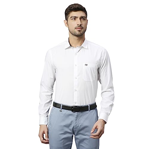 Image of Thomas Scott Men's Cotton Slim Fit 100% Formal Shirt with Spread Collar and Full Sleeves