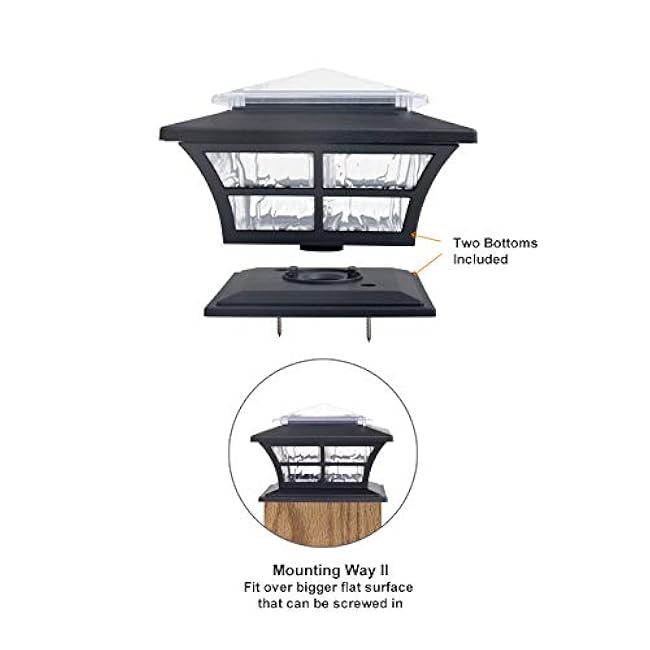Solar Post Cap Lights 4X4 6 Pack