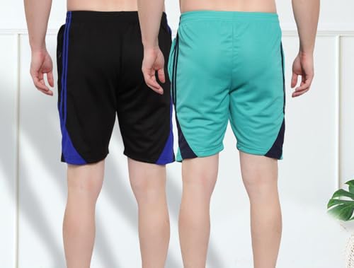 Image of DIA A DIA Men's Polycotton Running Sports Gym Shorts Pack of 2