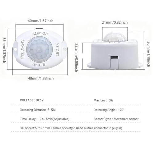 Cinta LED COB 5M 4000K con sensor y modos ajustables miniatura 6