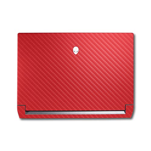 Image of MightySkins Carbon Fiber Skin Compatible with Alienware M17 R5 (2022) Full Wrap Kit - Solid Red | Protective, Durable Textured Carbon Fiber Finish | Easy to Apply & Change Styles | Made in The USA