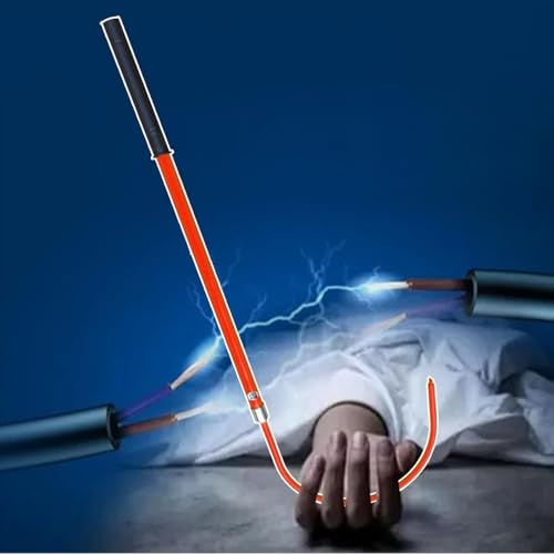 Pértiga de rescate para descargas eléctricas que evita la electrocución secundaria
