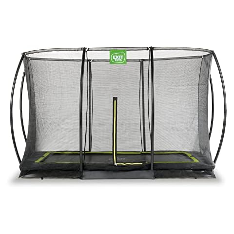 EXIT Silhouette ground trampoline 244x366cm with safety net - black Cover