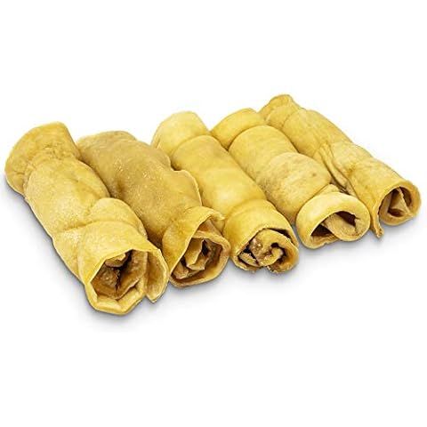 Wild Eats Water Buffalo Retriever Style Cheek Roll Dog Chews-5 Pack (Long Lasting Chews, Treats, Bones for Aggressive Chewers & Large Dogs) Great Substitute Pig Ears Dogs Cover