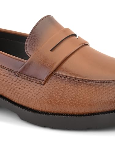 Image of STANPHORD Mens Loafers Men Black Solid Leatherette Formal Slip on Durable Moccasins Penny Loafers Shoes Without Laces