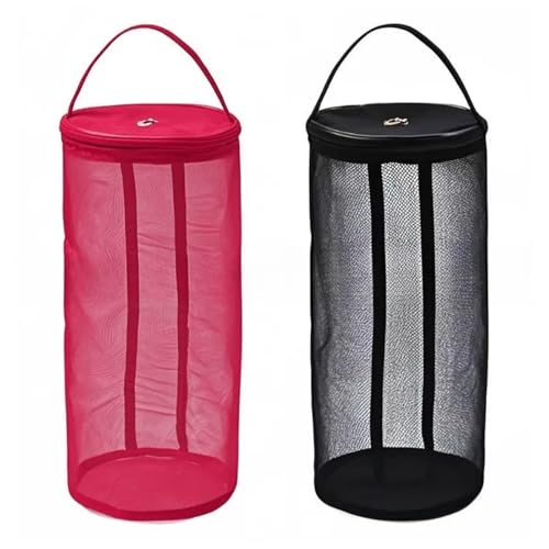 LINYUEARUI Bolsa de armazenamento de fios com 2 peças, bolsa de fio grande para suporte de malha, bolsa de armazenamento portátil de lã, organizador de bolas de fio redondo de malha, kits de crochê