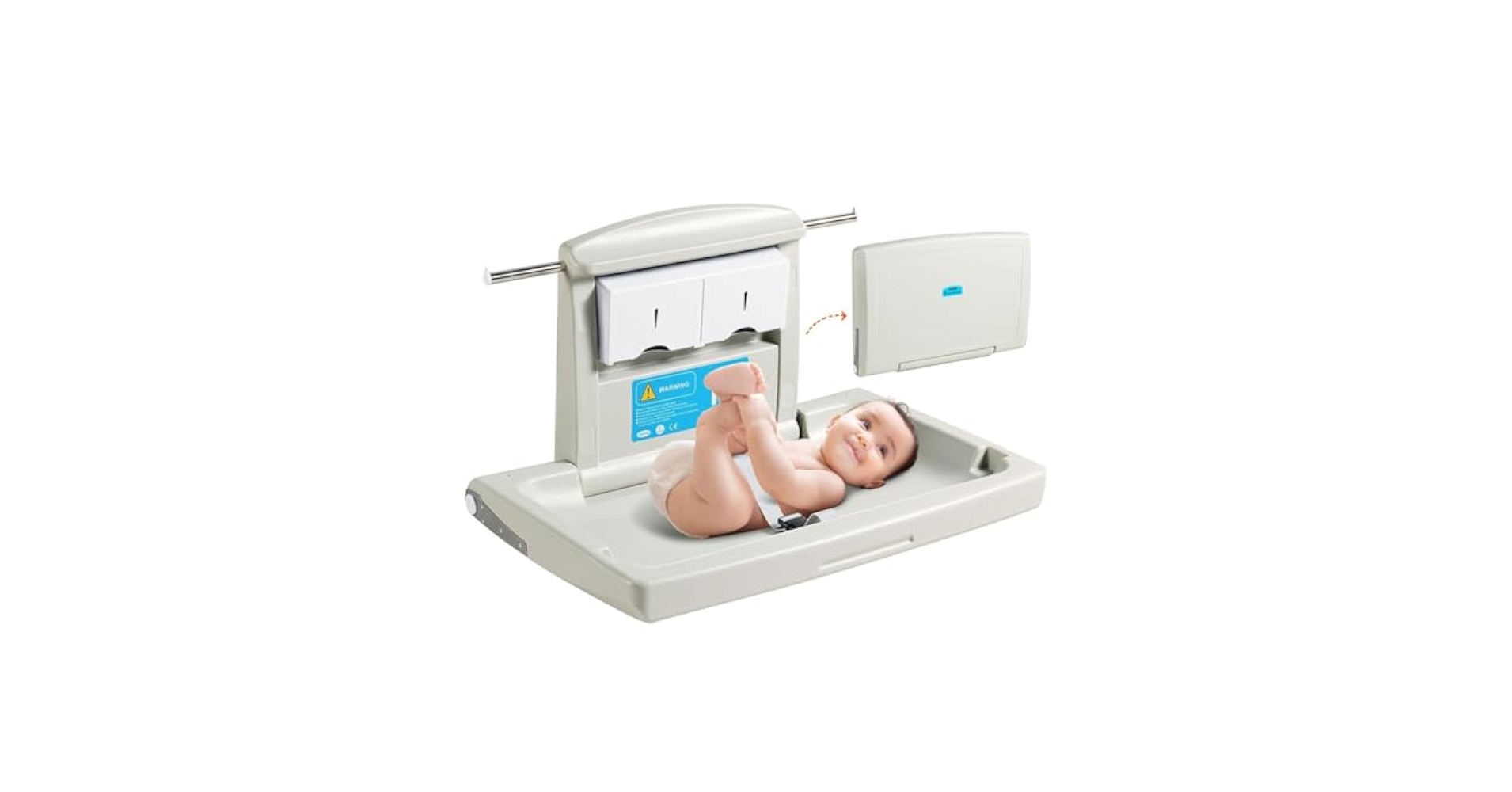 新品未使用！ 壁掛けおむつ交換台 Amazon.co.jp: おむつ交換 壁掛け式 ベビーおむつ交換台 安全