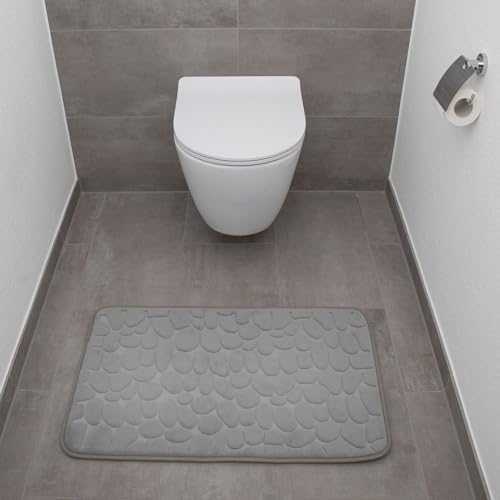 Tapis de douche antidérapant lavable pour éviter les glissades gris - 6
